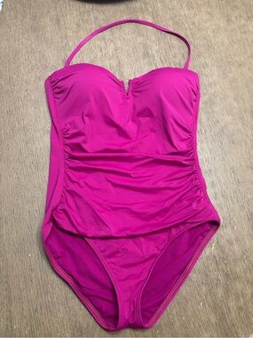 Tommy Bahama one piece pink swimsuit size 10